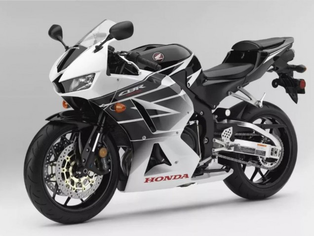 Lojas Carenagens Moto Honda CBR600RR 2013-2023 - Branco Preto