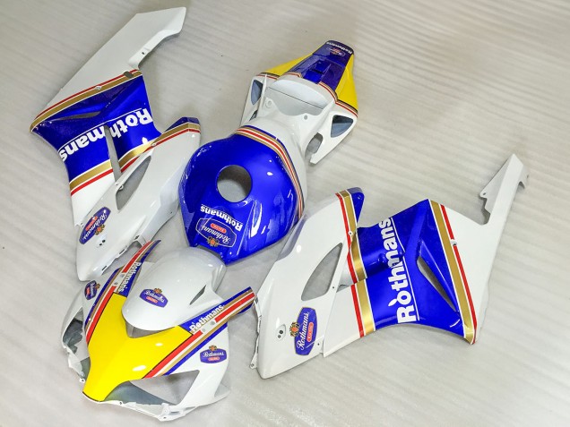 Lojas Carenagens Moto Honda CBR1000RR 2004-2005 - Branco Azul Amarelo Rothmans