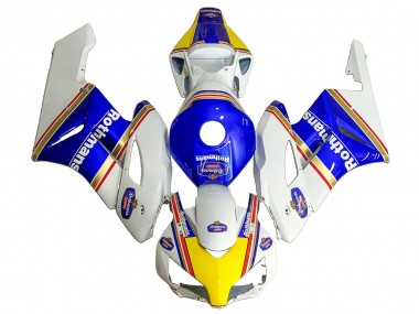 Lojas Carenagens Moto Honda CBR1000RR 2004-2005 - Branco Azul Amarelo Rothmans