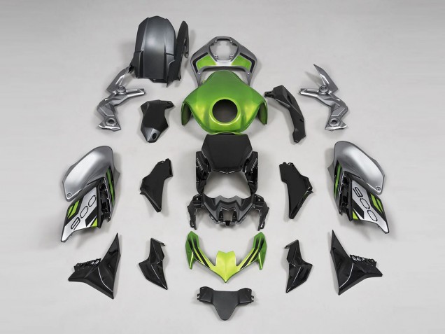 Lojas Carenagens Moto Kawasaki Z900 2020-2024 - Verde Preto Cinzento