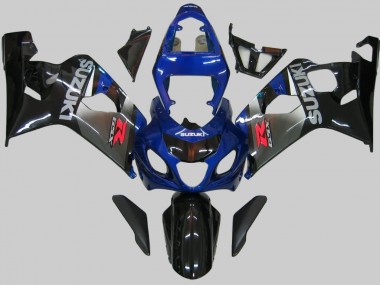 Lojas Carenagens Moto Suzuki GSXR 600/750 2004-2005 - Azul Cinzento Preto Brilhante