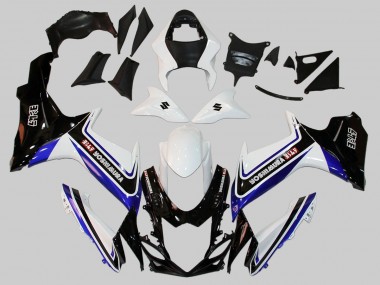 Lojas Carenagens Moto Suzuki GSXR 600/750 2011-2024 - Branco Azul Preto Alstare
