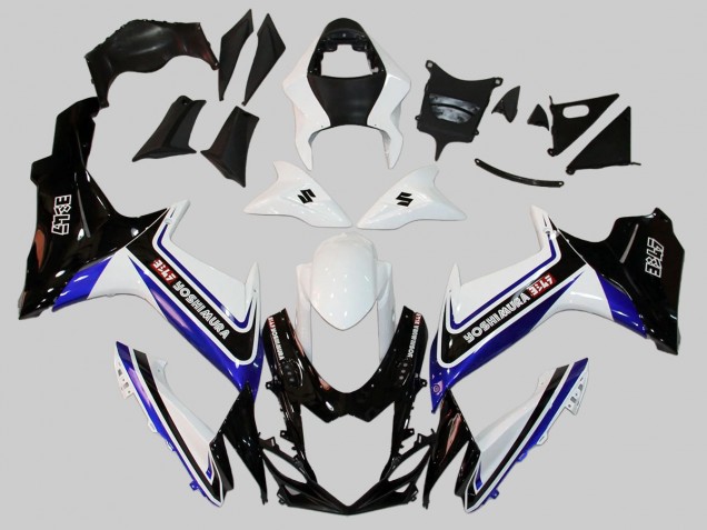 Lojas Carenagens Moto Suzuki GSXR 600/750 2011-2024 - Branco Azul Preto Alstare