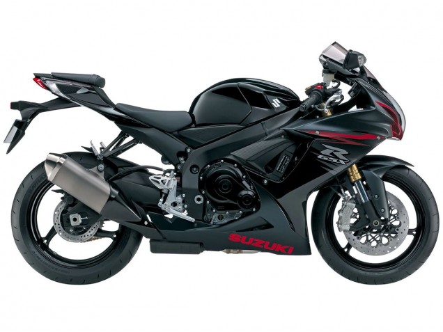 Lojas Carenagens Moto Suzuki GSXR 600/750 2011-2024 - Preto Fosco Vermelho