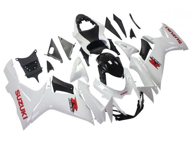 Lojas Carenagens Moto Suzuki GSXR 600/750 2011-2024 - Branco Preto Brilhante Vermelho Decal