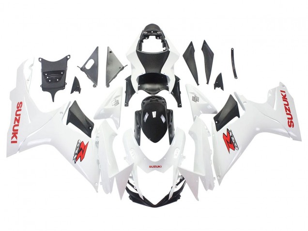 Lojas Carenagens Moto Suzuki GSXR 600/750 2011-2024 - Branco Preto Brilhante Vermelho Decal