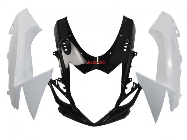 Lojas Carenagens Moto Suzuki GSXR 600/750 2011-2024 - Branco Preto Brilhante