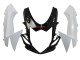 Lojas Carenagens Moto Suzuki GSXR 600/750 2011-2024 - Branco Preto Brilhante