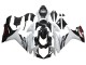 Lojas Carenagens Moto Suzuki GSXR 600/750 2011-2024 - Branco Preto Brilhante