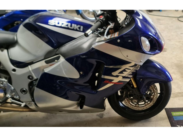 Lojas Carenagens Moto Suzuki GSXR 1300 Hayabusa 1996-2007 - Azul Branco