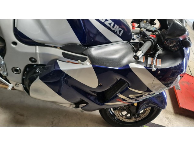 Lojas Carenagens Moto Suzuki GSXR 1300 Hayabusa 1996-2007 - Azul Branco