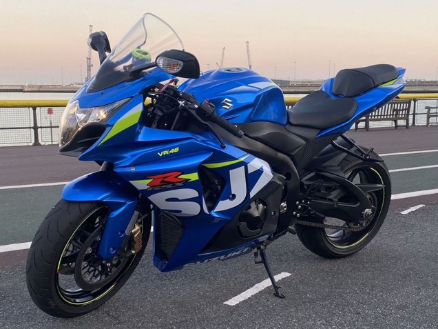 Lojas Carenagens Moto Suzuki GSXR 1000 2009-2016 - Azul Verde Branco