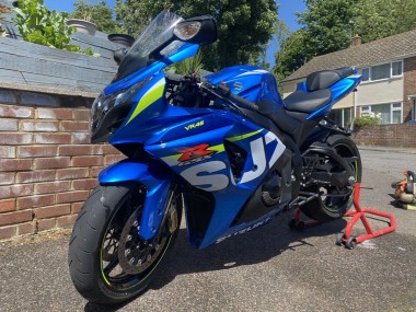 Lojas Carenagens Moto Suzuki GSXR 1000 2009-2016 - Azul Verde Branco