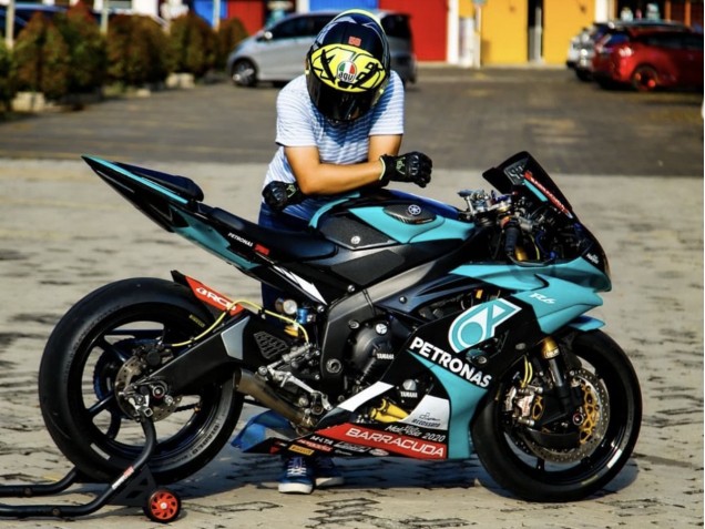 Lojas Carenagens Moto Yamaha YZF R6 2008-2016 - Verde Claro Branco Preto Petronas