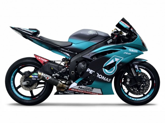 Lojas Carenagens Moto Yamaha YZF R6 2008-2016 - Verde Claro Branco Preto Petronas