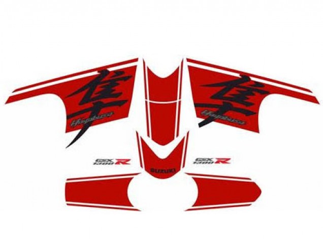 Lojas Carenagem Moto Suzuki GSXR 1300 Hayabusa 2008-2020 - Preto Brilhante Vermelho