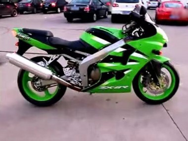Lojas Carenagem Moto Kawasaki ZX6R 2000-2002 - Verde Branco Preto