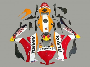 Lojas Carenagens Moto Honda CBR1000RR 2012-2016 - Branco Laranja Vermelho Amarelo HRC Repsol