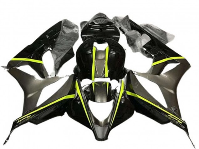 Lojas Carenagens Moto Honda CBR600RR 2007-2008 - Preto Brilhante Alta Visibilidade Amarelo