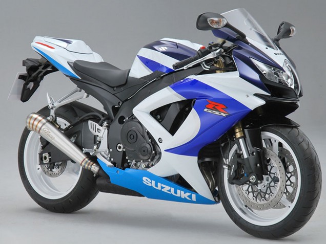 Lojas Carenagens Moto Suzuki GSXR 600/750 2008-2010 - Branco Azul Vermelho