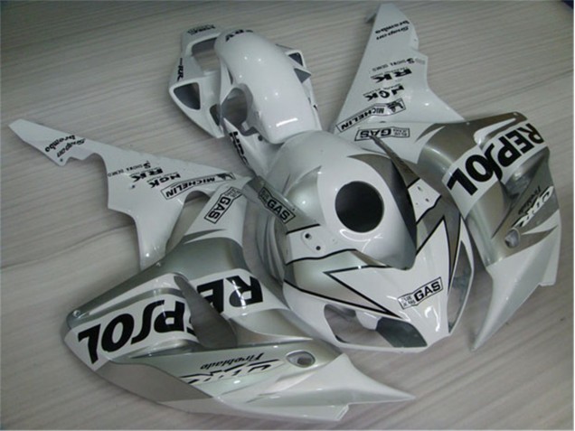 Plástico CBR 1000RR 2004-2005 - Branco Prata Preto Repsol Plástico CBR 1000RR 2004-2005 - Branco Prata Preto Repsol