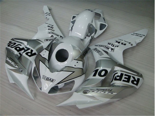Plástico CBR 1000RR 2004-2005 - Branco Prata Preto Repsol Plástico CBR 1000RR 2004-2005 - Branco Prata Preto Repsol