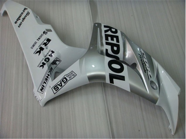 Plástico CBR 1000RR 2004-2005 - Branco Prata Preto Repsol Plástico CBR 1000RR 2004-2005 - Branco Prata Preto Repsol