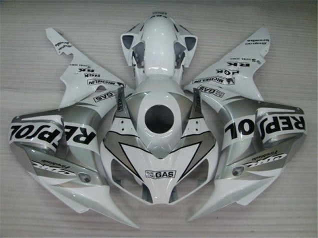 Plástico CBR 1000RR 2004-2005 - Branco Prata Preto Repsol Plástico CBR 1000RR 2004-2005 - Branco Prata Preto Repsol