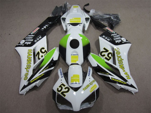 Plástico CBR 1000RR 2004-2005 - Branco Verde Hannspree 52 Plástico CBR 1000RR 2004-2005 - Branco Verde Hannspree 52