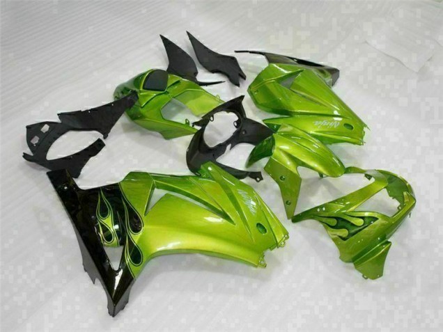 Plástico EX250 2008-2012 - Verde Preto Plástico EX250 2008-2012 - Verde Preto
