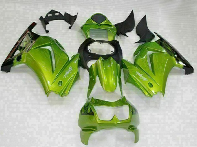 Plástico EX250 2008-2012 - Verde Preto Plástico EX250 2008-2012 - Verde Preto