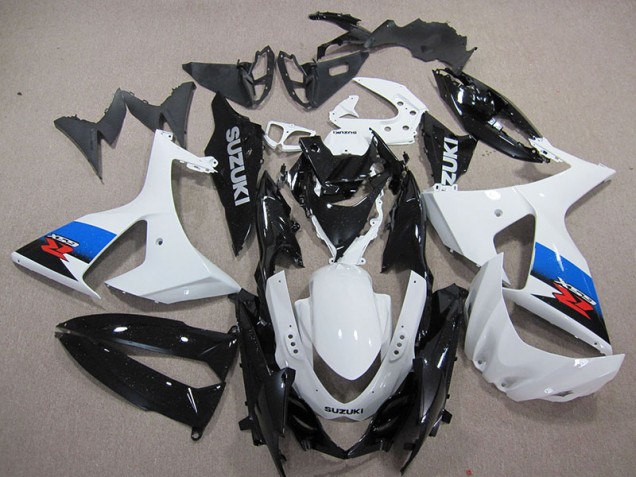 Plástico GSXR 1000 K9 2009-2016 - Branco Preto