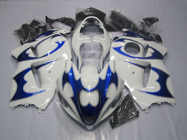 Plástico GSXR 1300 Hayabusa 1996-2007 - Branco Azul Plástico GSXR 1300 Hayabusa 1996-2007 - Branco Azul