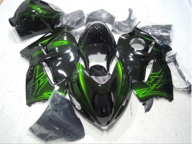Plástico GSXR 1300 Hayabusa 1996-2007 - Preto Verde