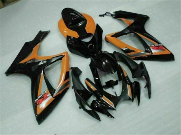 Plástico GSXR 600 / 750 K6 2006-2007 - Preto Laranja