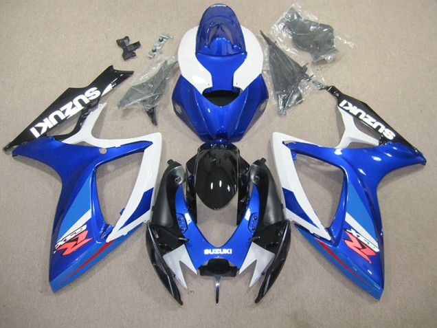 Plástico GSXR 600 K6 2006-2007 - Azul Branco Plástico GSXR 600 K6 2006-2007 - Azul Branco