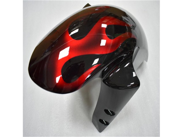 Plástico R6 2003-2005 - Preto Vermelho Chama Plástico R6 2003-2005 - Preto Vermelho Chama