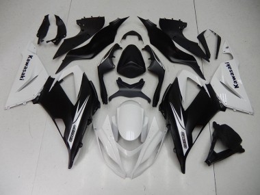 Plástico ZX6R 2013-2018 - Preto Branco