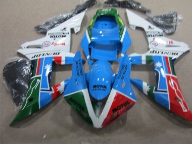 Plásticos CBR 1000RR 2004-2005 - Azul Vermelho Verde Motul