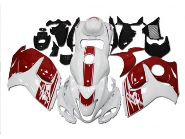Plásticos GSXR 1300 Hayabusa 2008-2019 - Branco Vermelho
