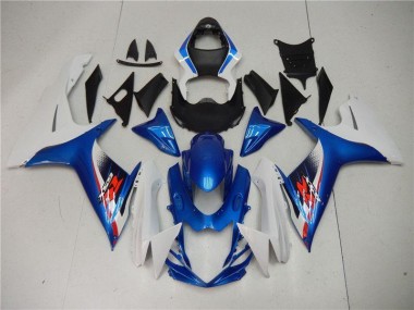 Plásticos GSXR 600 / 750 K11 2011-2021 - Azul Branco