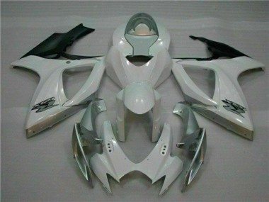 Plásticos GSXR 600 / 750 K6 2006-2007 - Branco Prata
