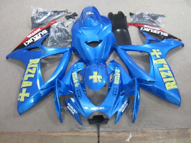 Plásticos GSXR 750 K6 2006-2007 - Azul Amarelo Rizla
