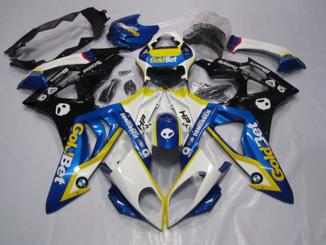 Plásticos S1000RR 2009-2014 - Azul Branco GoldBet Plásticos S1000RR 2009-2014 - Azul Branco GoldBet